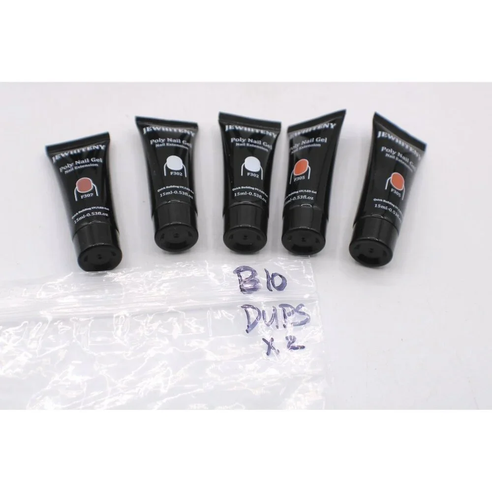 Jewhiteny Vansisos Poly Nail Gel for Extensions 15ml Quick Build Cure Req Lot 10